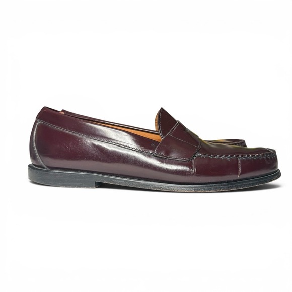 Brooks Brothers Mens 11.5 D Burgundy Leather Penny Loafers Shoes 5229 main image 7
